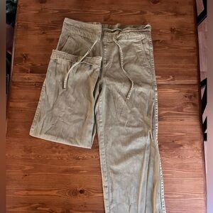 green beige wide legged pants universal thread size 00
